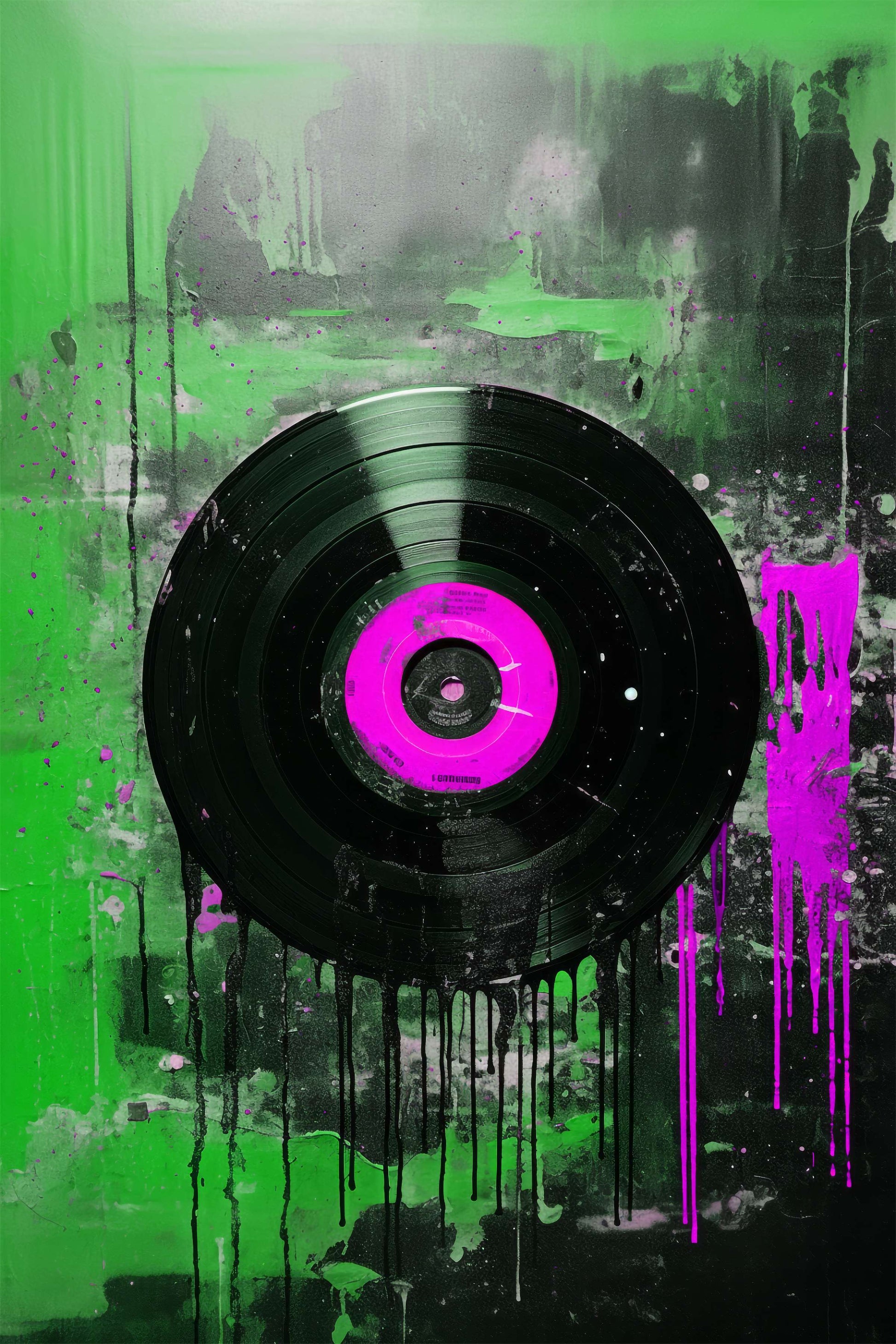 Vibrant triptych vinyl record wall art as a perfect gift for music lovers