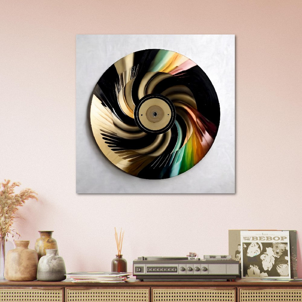 Vinyl Record Metal Print  Music Mockup