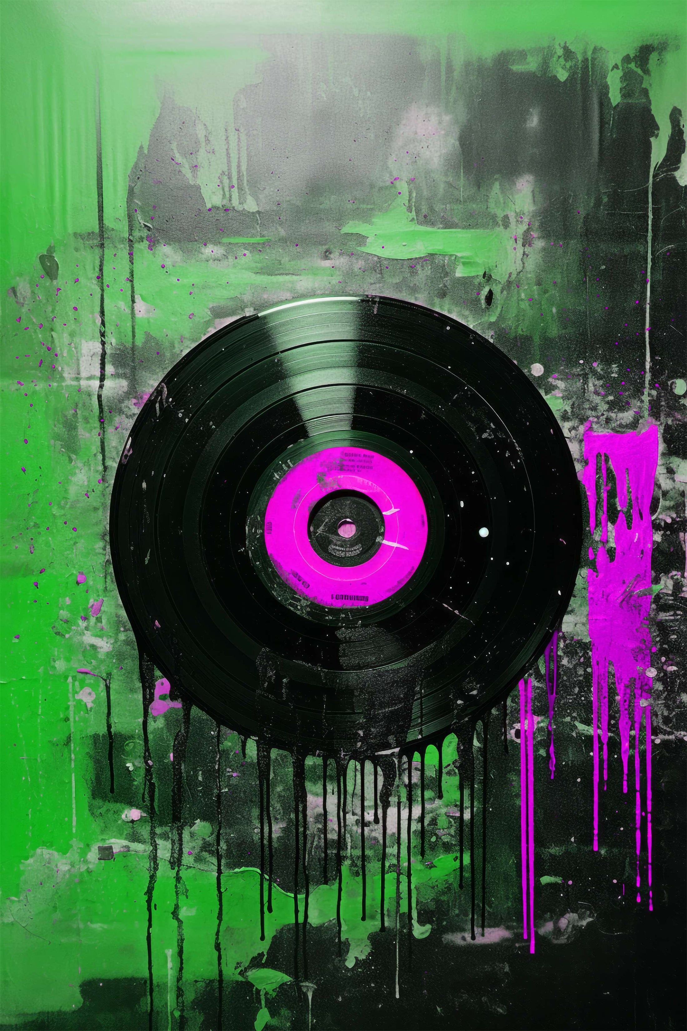 Vibrant triptych vinyl record wall art as a perfect gift for music lovers